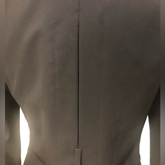 Theory Four Button Double Breasted Wool Black Blazer Jacket Size P Career - Picture 12 of 14